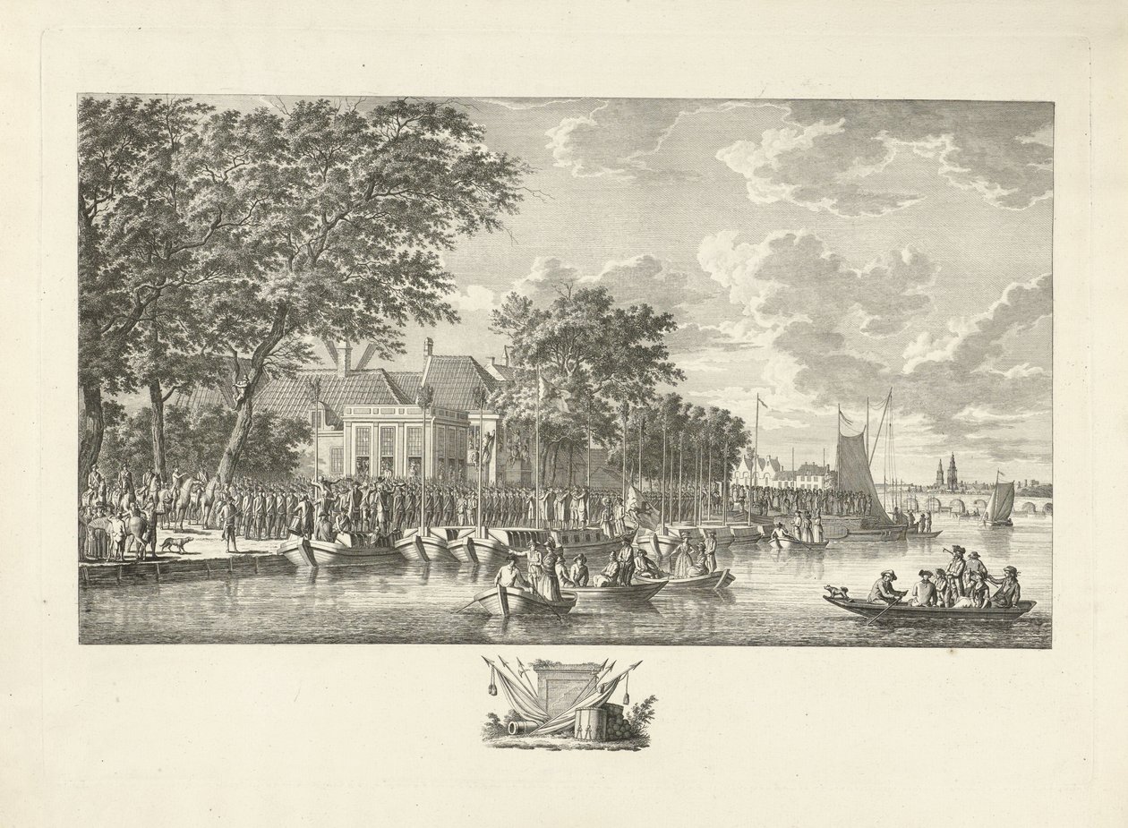 Esodo di 600 cittadini armati di Amsterdam verso Utrecht, 17 luglio 1787 da Jan Evert Grave