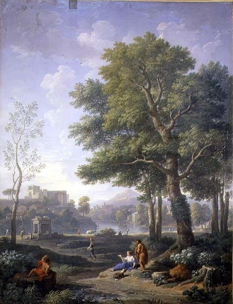 Veduta capriccio con un belvedere da Jan Frans van Bloemen
