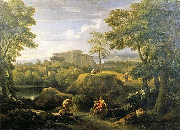 Paesaggio con figure da Jan Frans van Bloemen