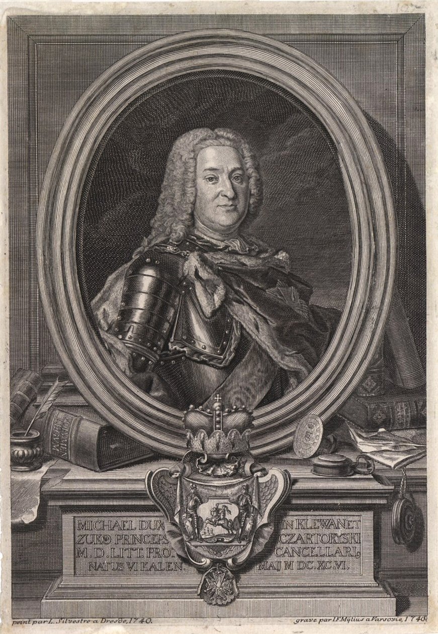Ritratto del principe Michal Fryderyk Czartoryski da Jan Fryderyk Mylius