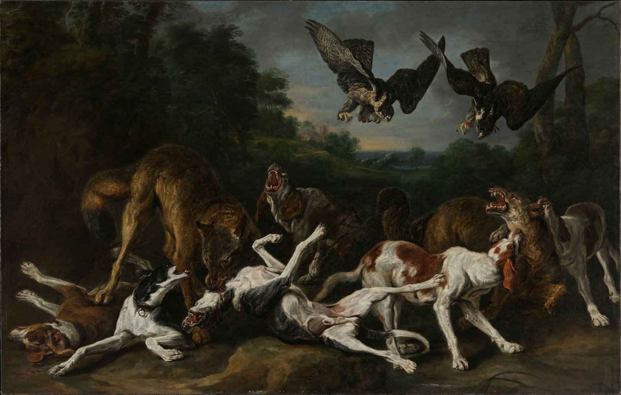 Lotta tra cani e lupi da Jan Fyt