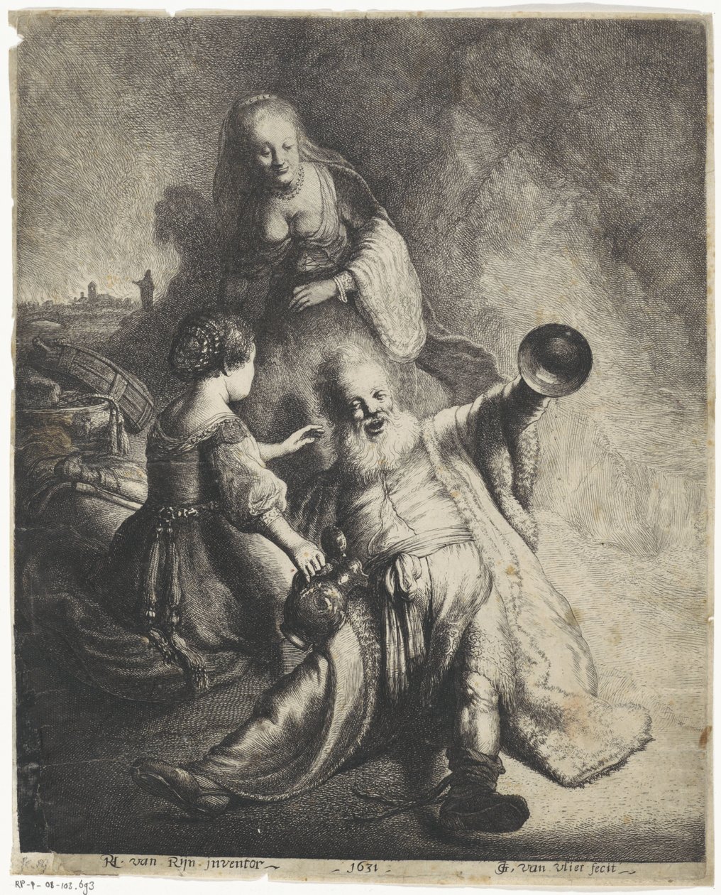 Lot e le sue figlie da Jan Gillisz. van Vliet