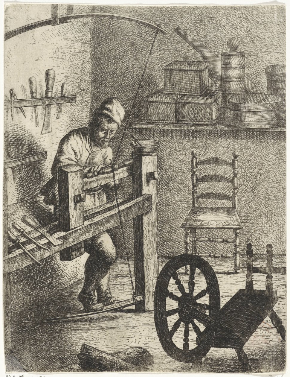 Operaio al tornio da Jan Gillisz. van Vliet