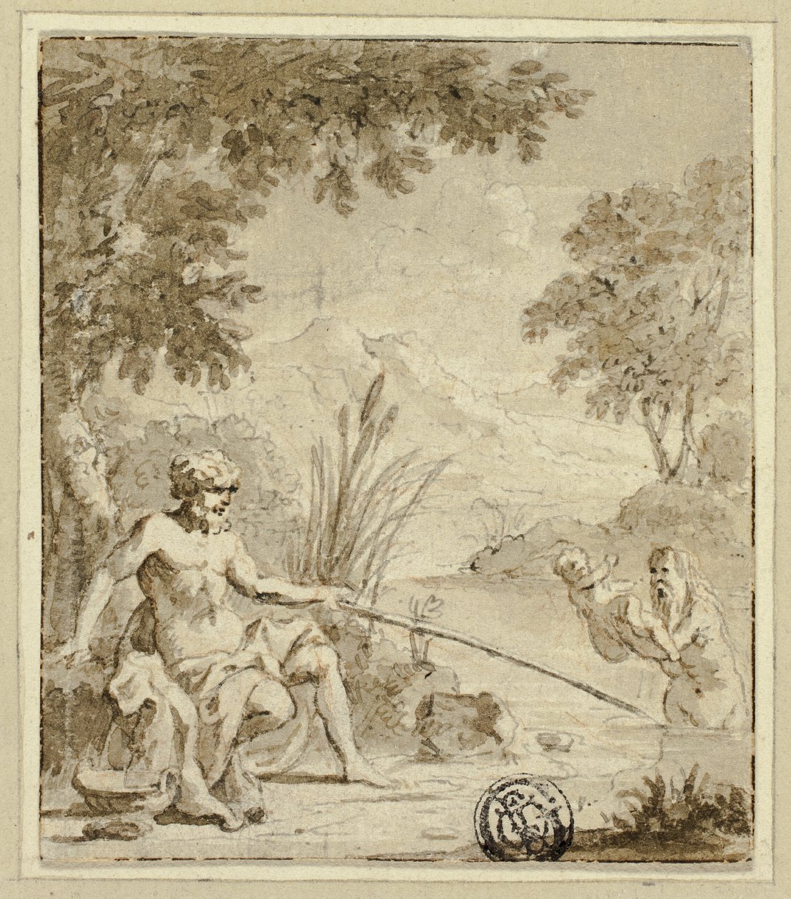 Nascita mitologica di un dio o semidio da un fiume da Jan Goeree