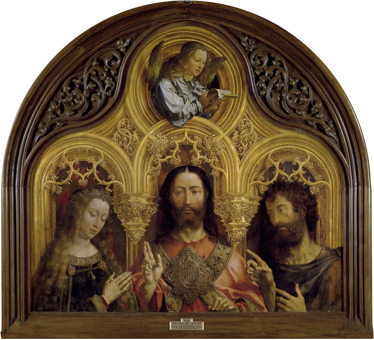 Cristo tra la Vergine Maria e San Giovanni Battista da Jan Gossaert