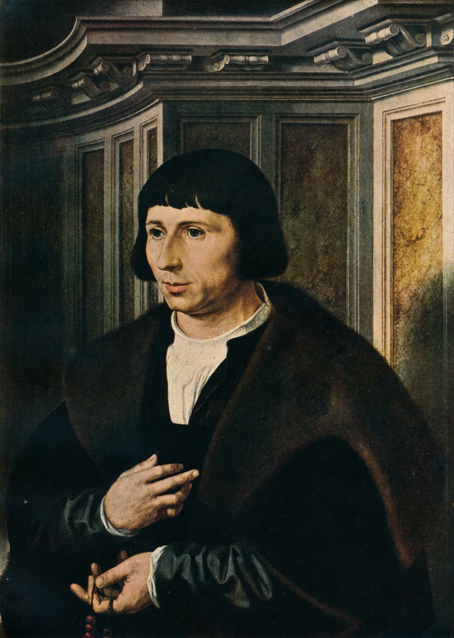 Uomo con un rosario, c1525 da Jan Gossaert