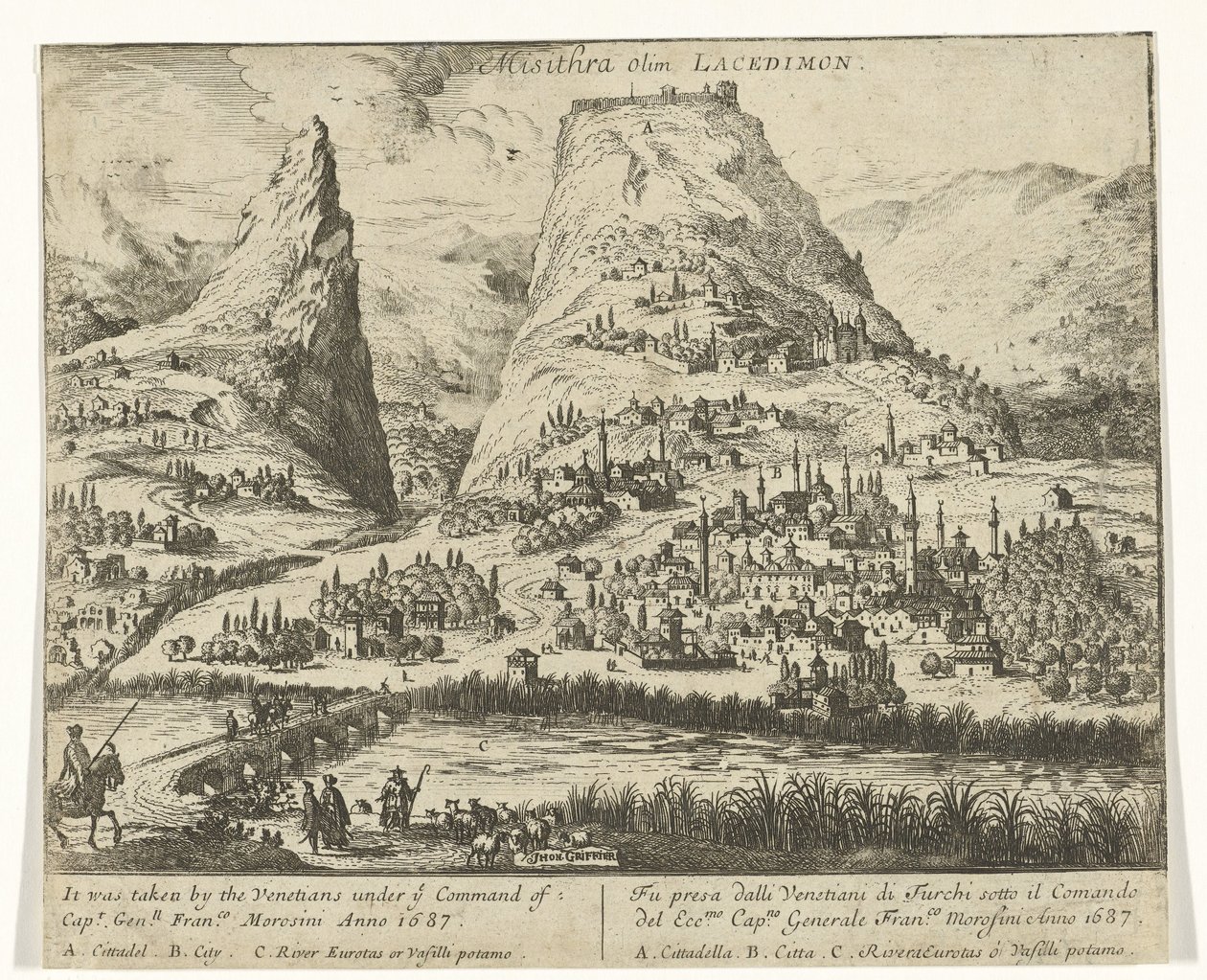 Veduta di Misithra da Jan Griffier (I)