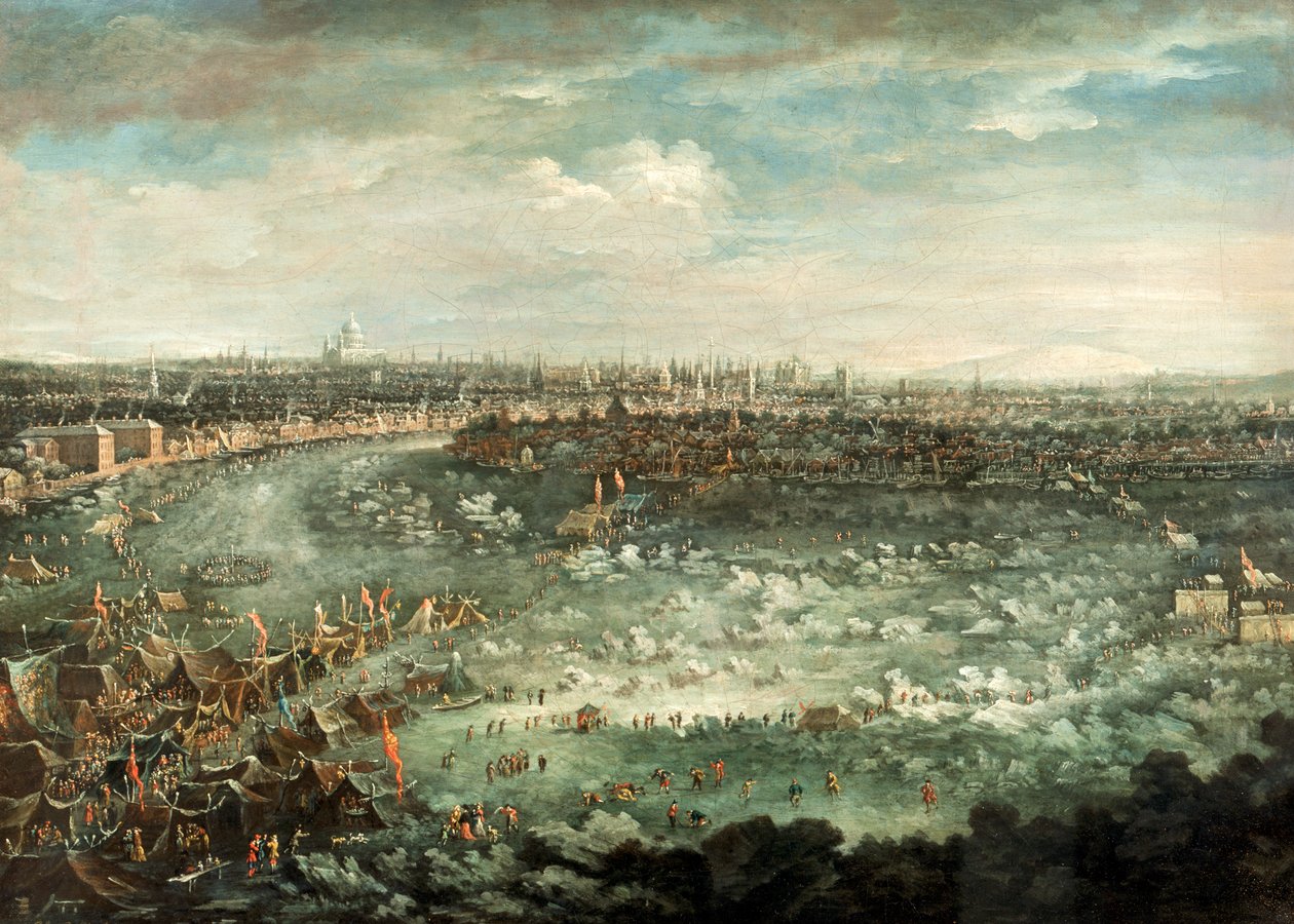 Il Tamigi durante il grande gelo del 1739 da Jan Griffier II