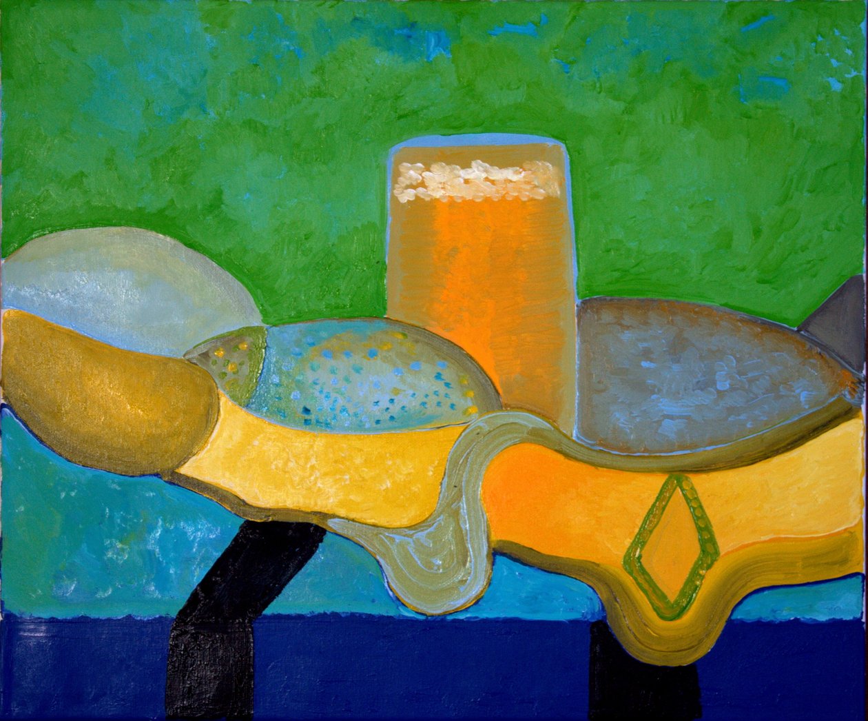 Natura Morta con Birra e Pesce, 2009 da Jan Groneberg