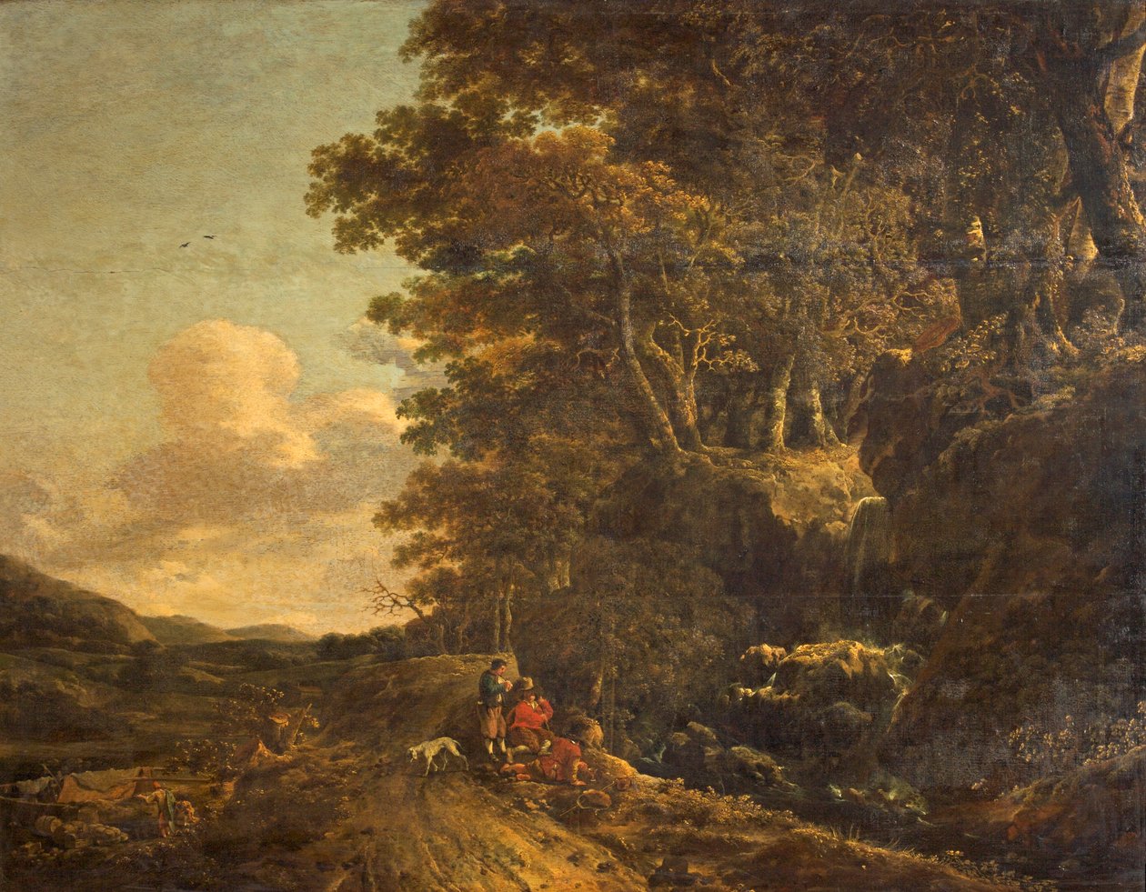 Paesaggio con cascata, c.1685-85 da Jan Hackaert
