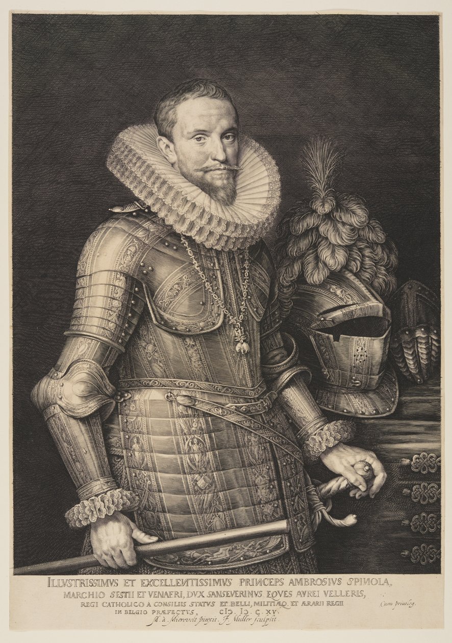 Ambrogio Spinola, comandante delle armate spagnole nei Paesi Bassi da Jan Harmensz. Muller