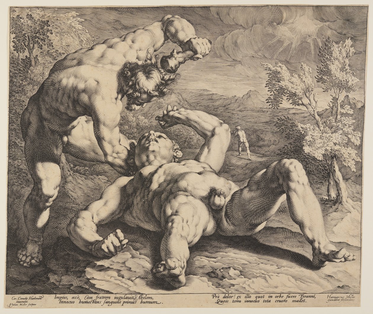 Caino che uccide Abele da Jan Harmensz. Muller