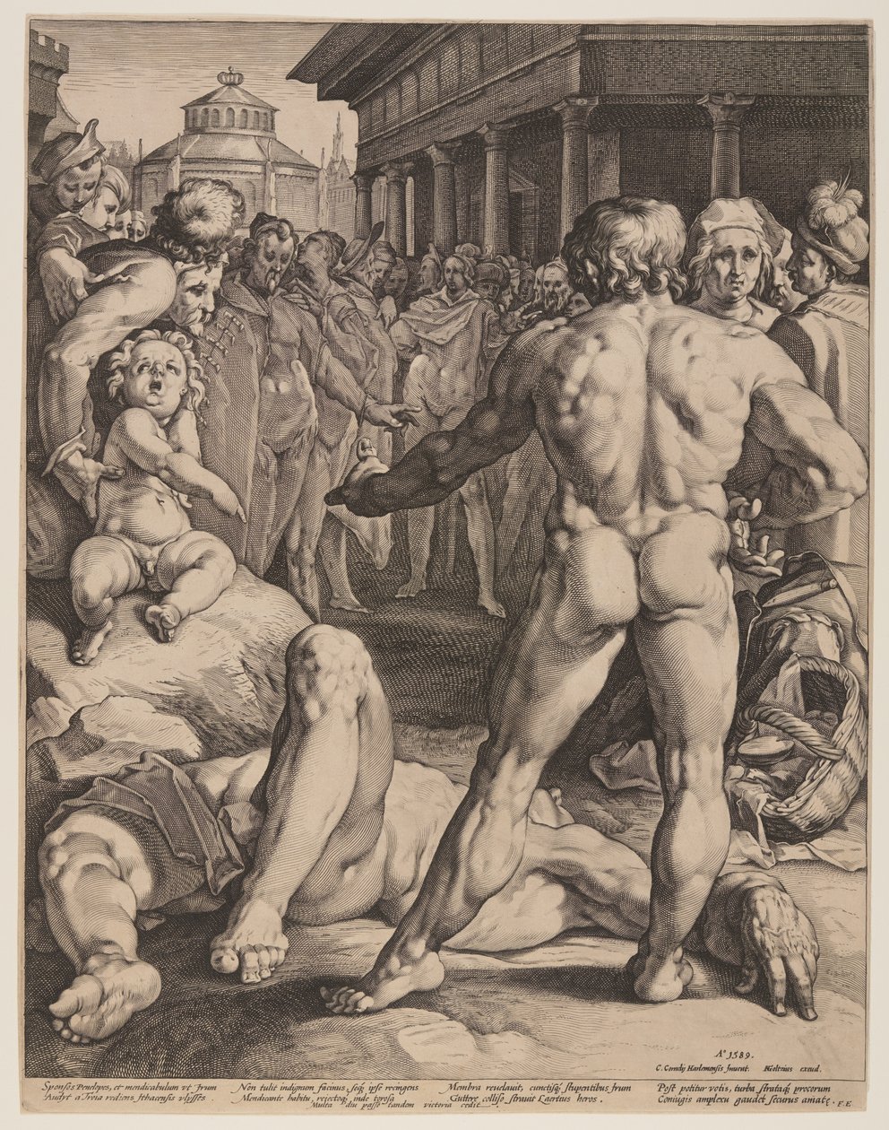 Lotta tra Ulisse e Irus da Jan Harmensz. Muller