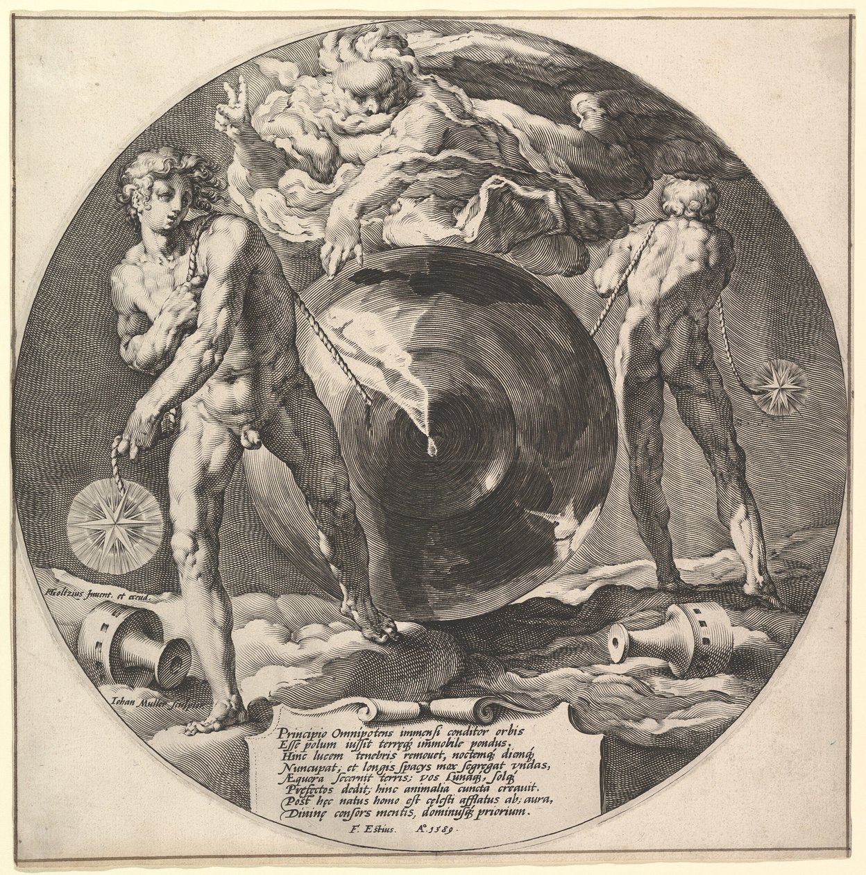 Dio crea il cielo e la terra, dalla Creazione del Mondo da Jan Harmensz Muller