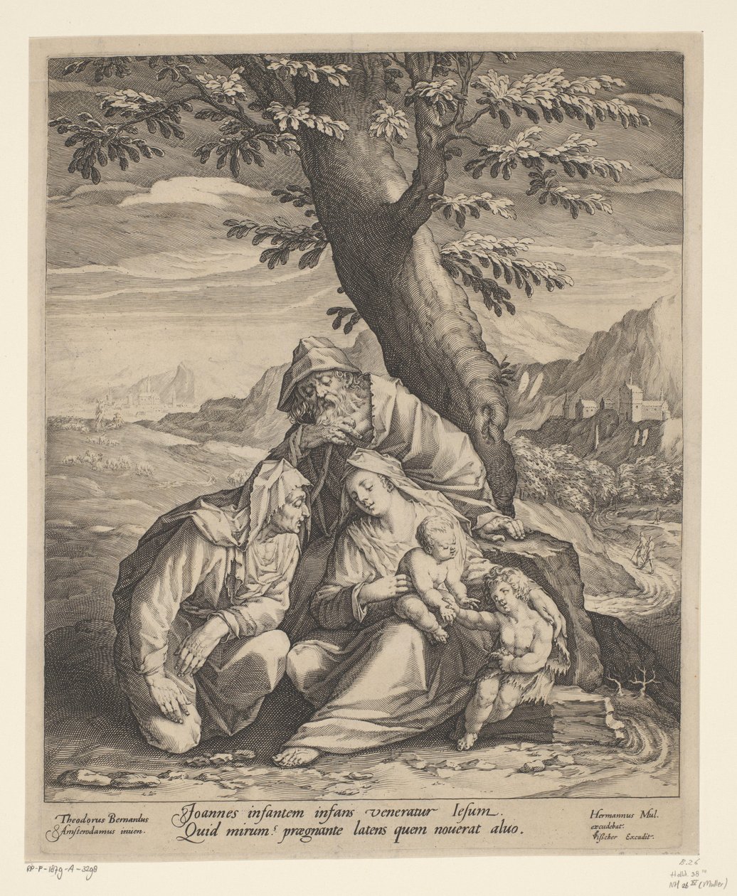 Sacra Famiglia con Elisabetta e Giovanni Battista da Jan Harmensz. Muller