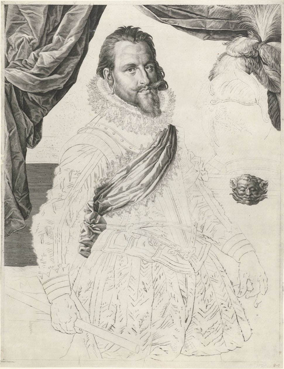 Ritratto del re Cristiano IV di Danimarca e Norvegia da Jan Harmensz. Muller
