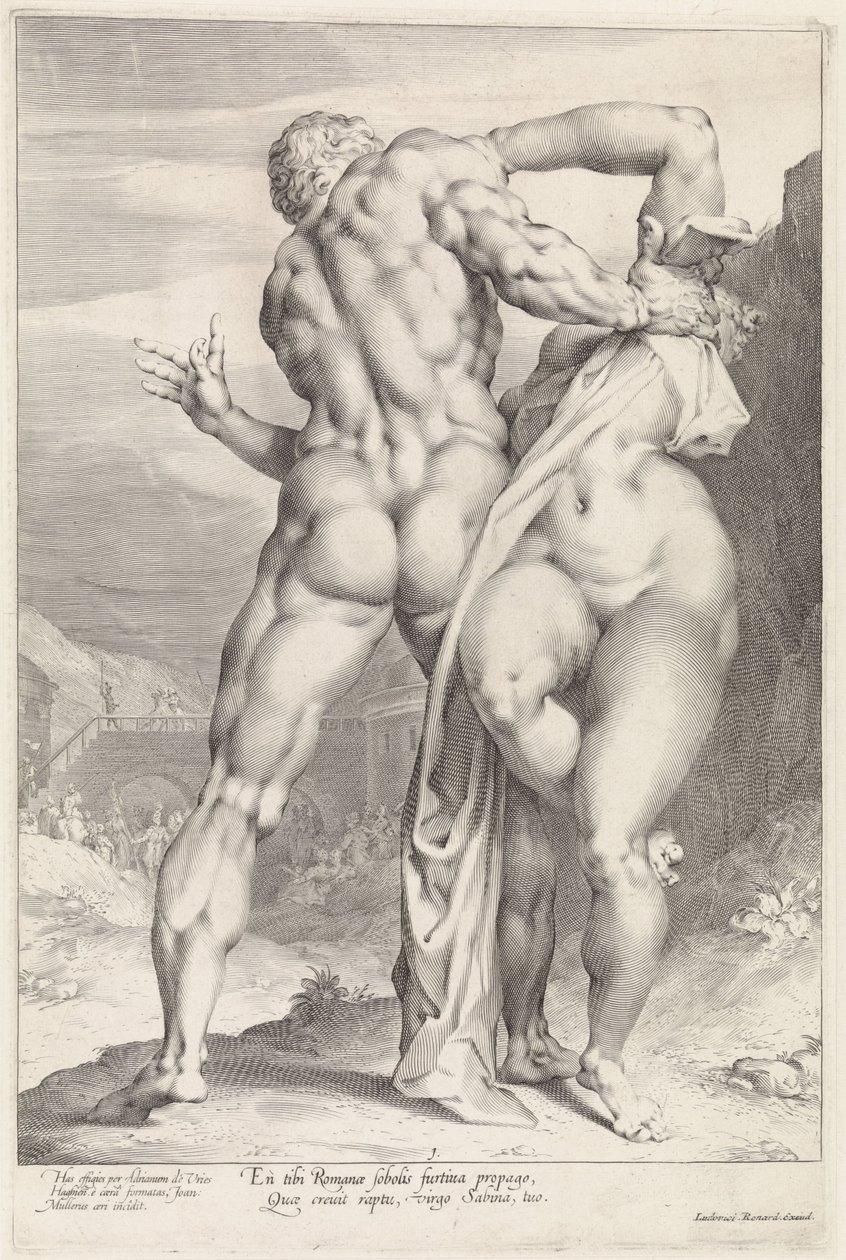 Ratto di una donna sabina, vista posteriore da Jan Harmensz. Muller