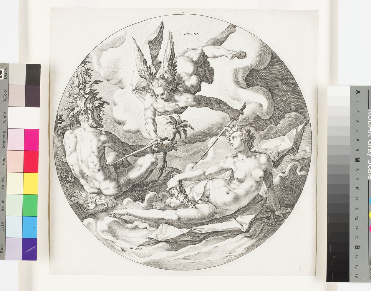 La creazione della terraferma e dei mari, c.1589 da Jan Harmensz Muller