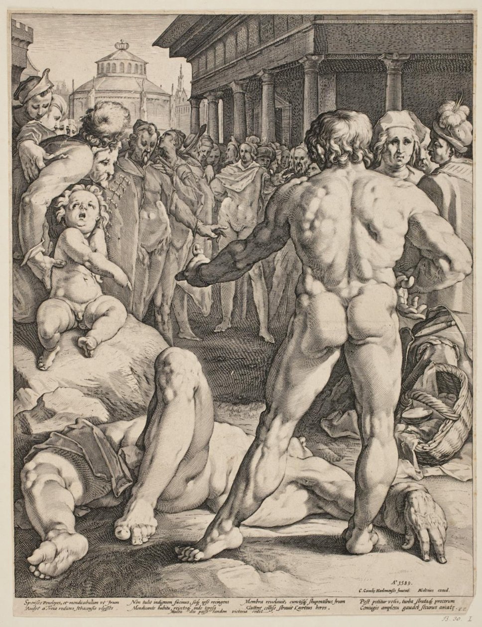 La lotta tra Ulisse e Irus da Jan Harmensz. Muller