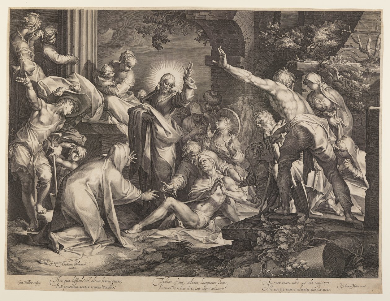 Il risveglio di Lazzaro da Jan Harmensz. Muller