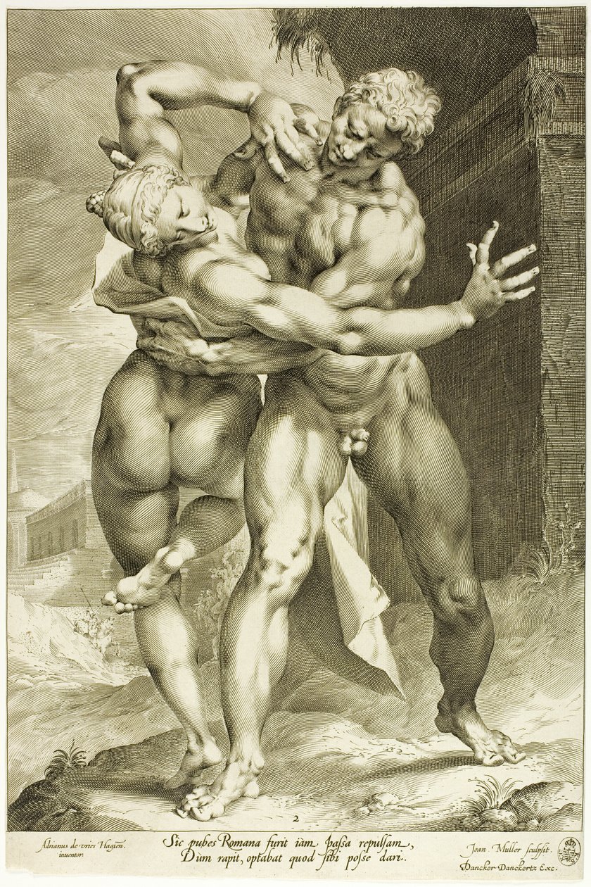 Il ratto di una donna sabina, vista frontale da Jan Harmensz. Muller