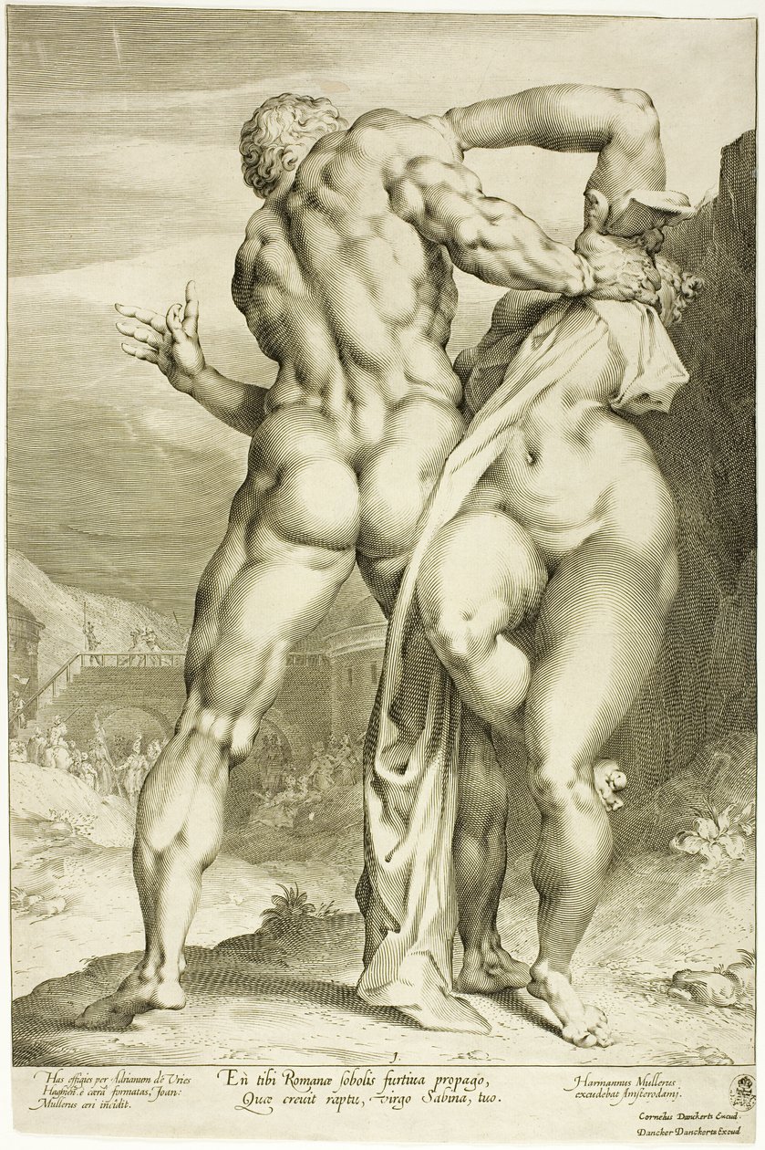 Il ratto di una donna sabina, vista da dietro da Jan Harmensz. Muller