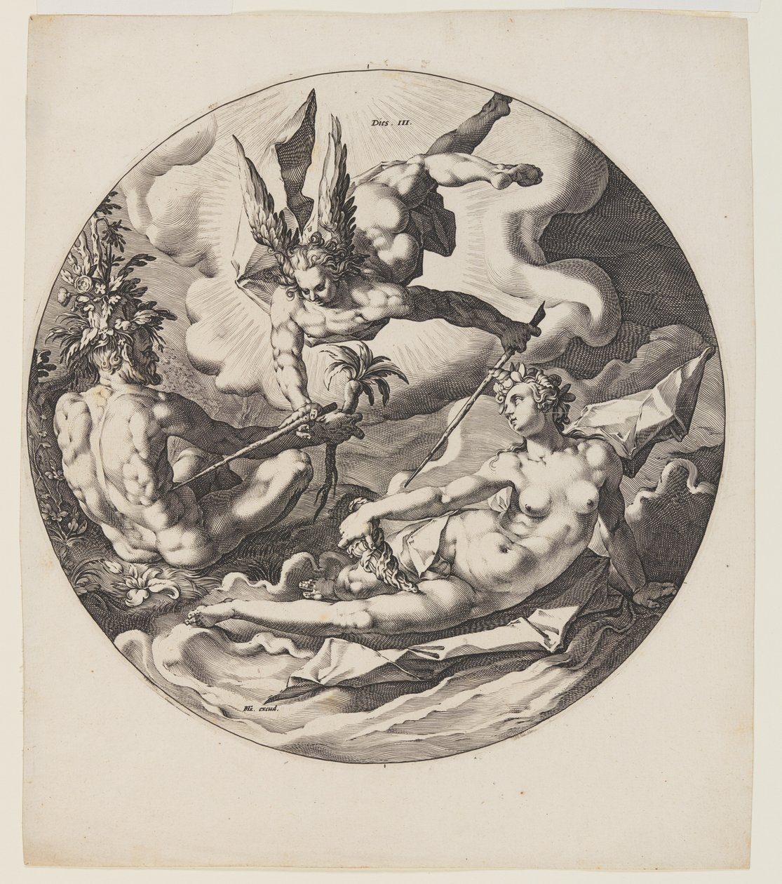 Il terzo giorno, tavola 4, dalla Creazione del mondo da Jan Harmensz. Muller