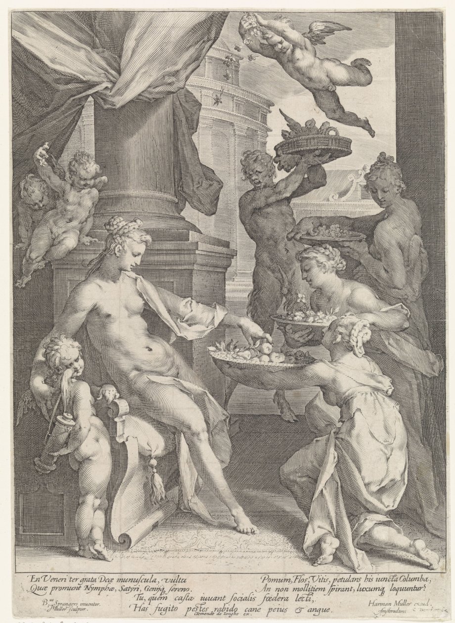 Venere onorata da ninfe e un fauno da Jan Harmensz. Muller