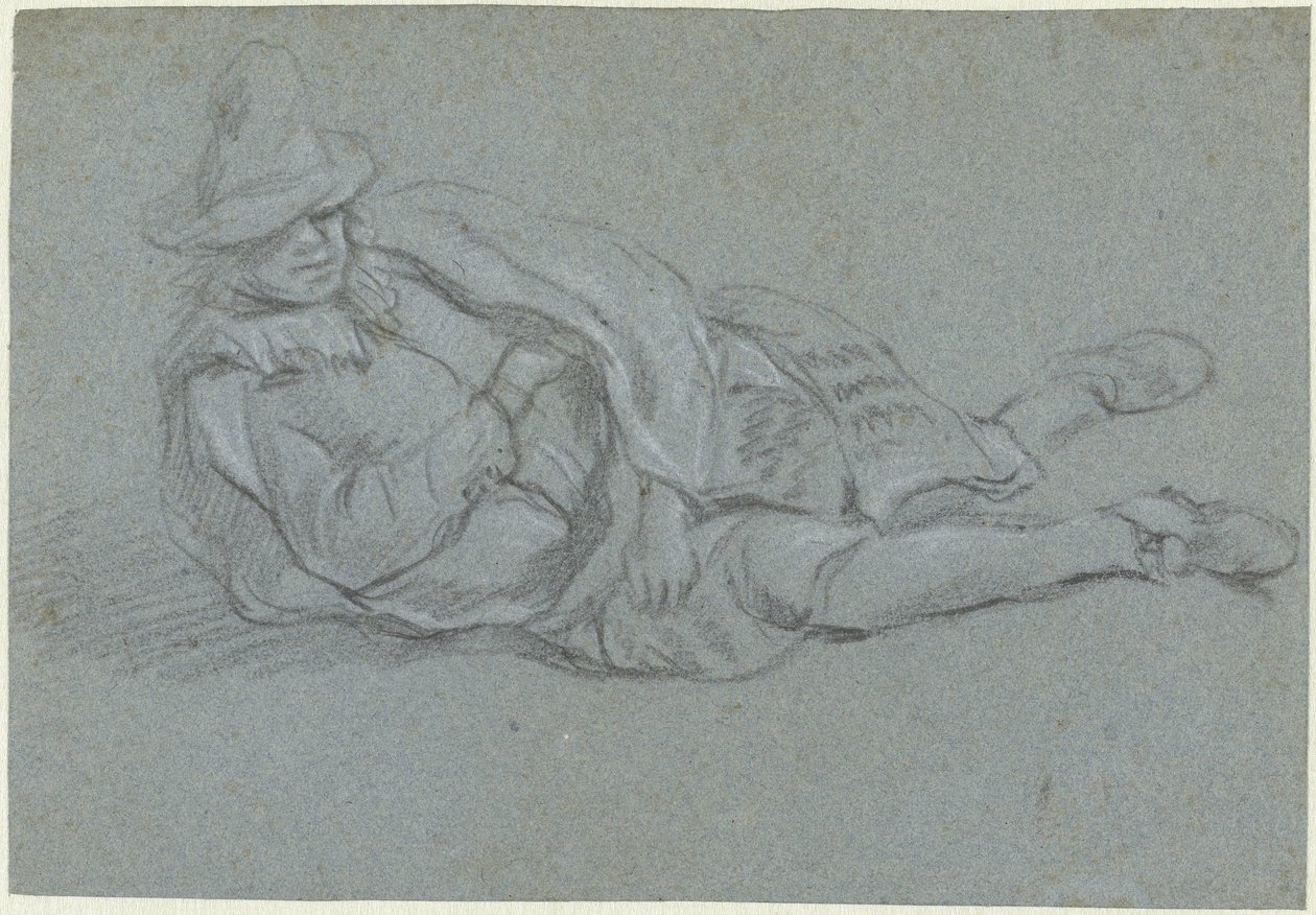 Uomo sdraiato da Jan Havicksz. Steen (possibly)