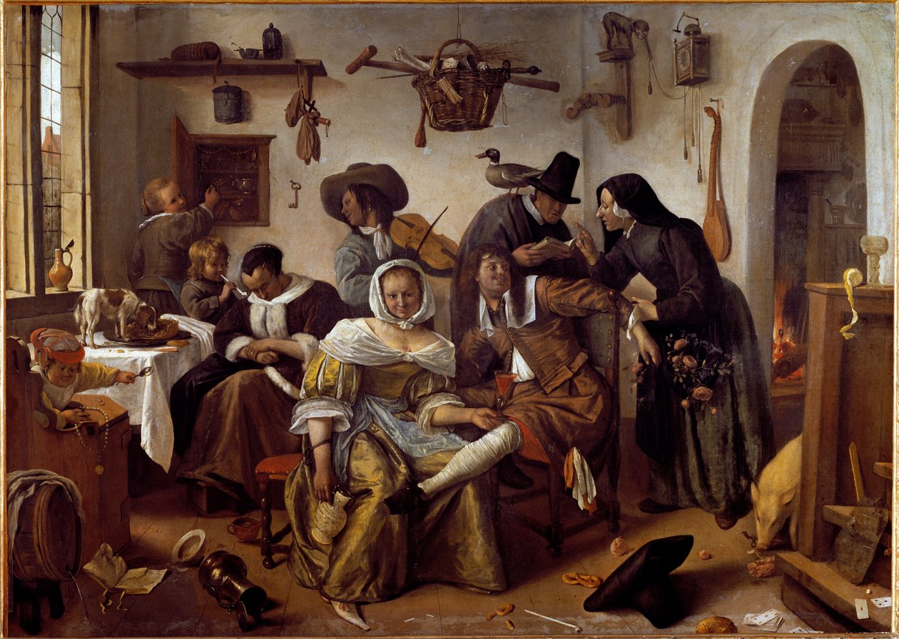 Il mondo è capovolto o I misfatti della lussuria da Jan Havicksz. Steen