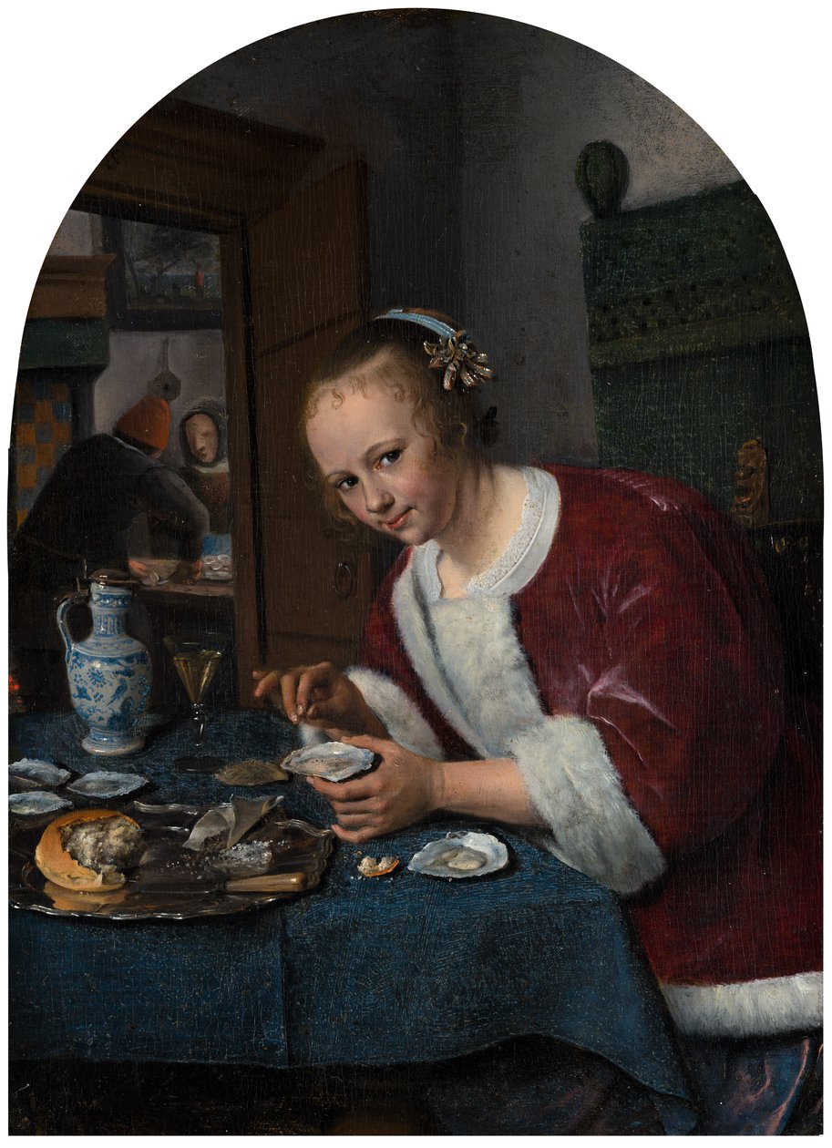 Ragazza che mangia ostriche da Jan Havickszoon Steen