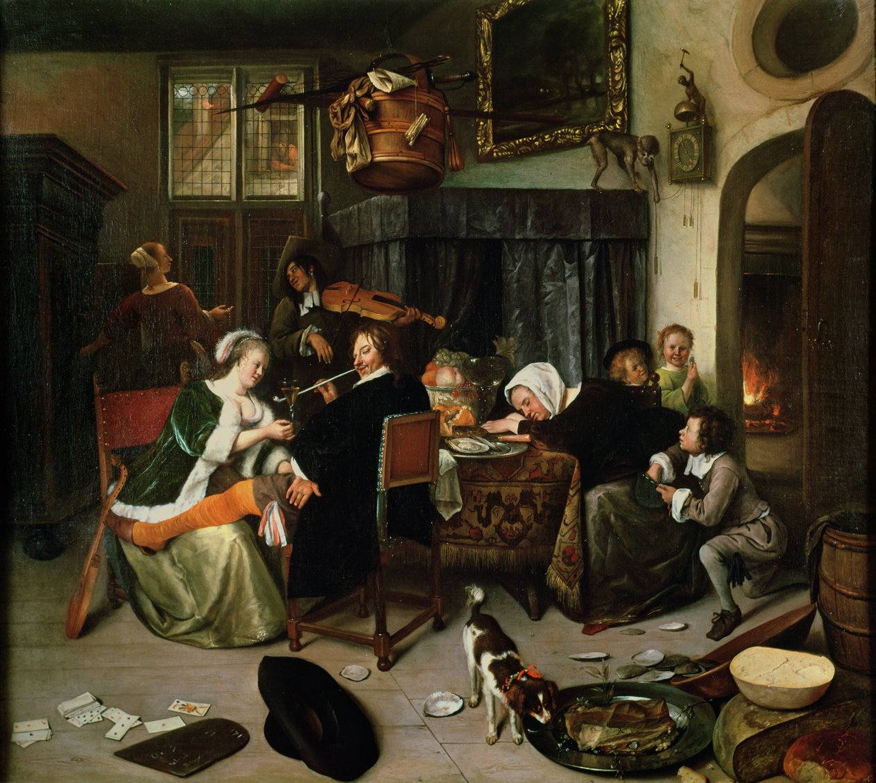 La casa dissoluta, 1668 da Jan Havickszoon Steen