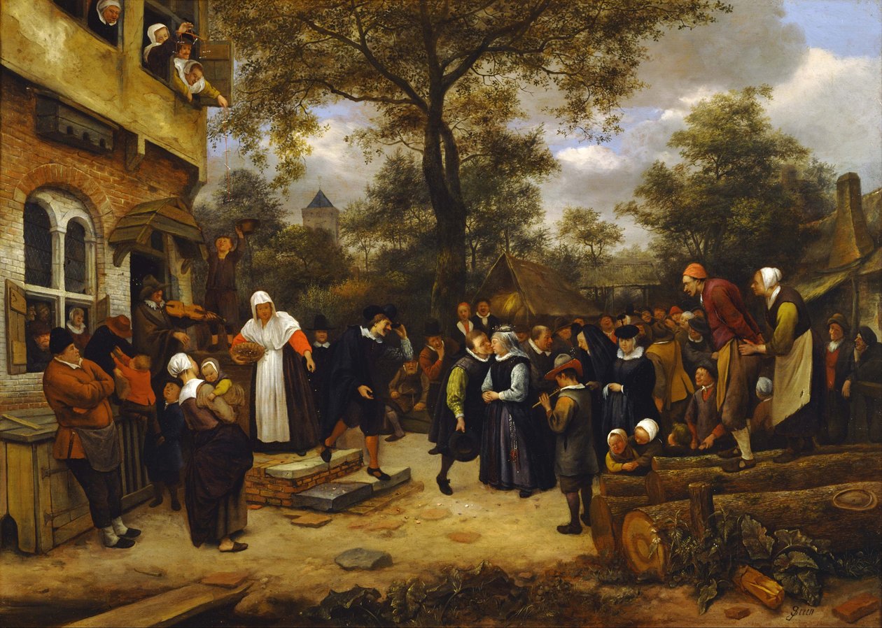 Matrimonio di villaggio da Jan Havickszoon Steen