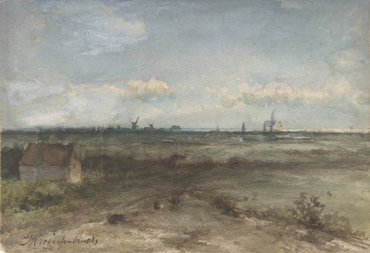 Veduta di Haarlem dalle dune da Jan Hendrik Weissenbruch