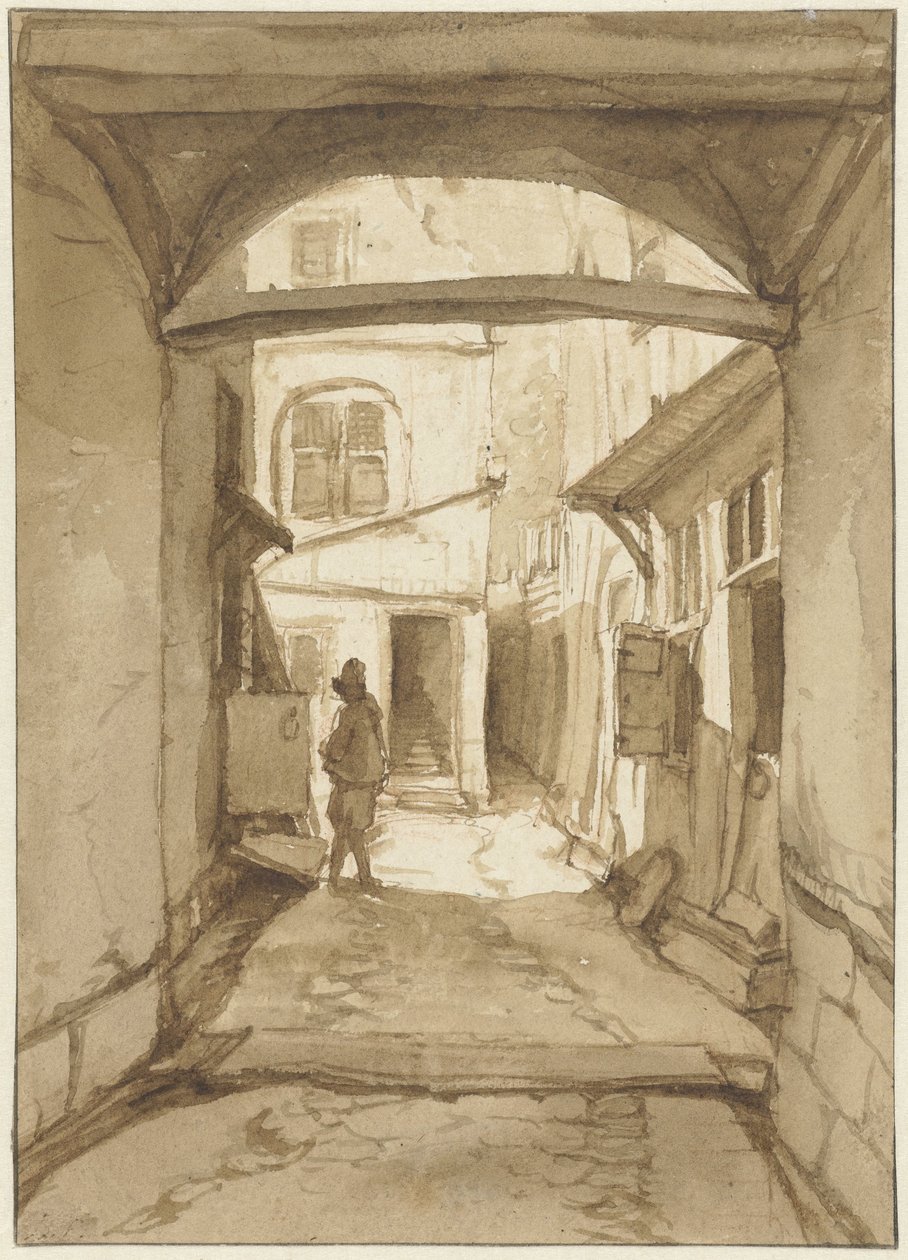 Vista in un vicolo da Jan Hulswit