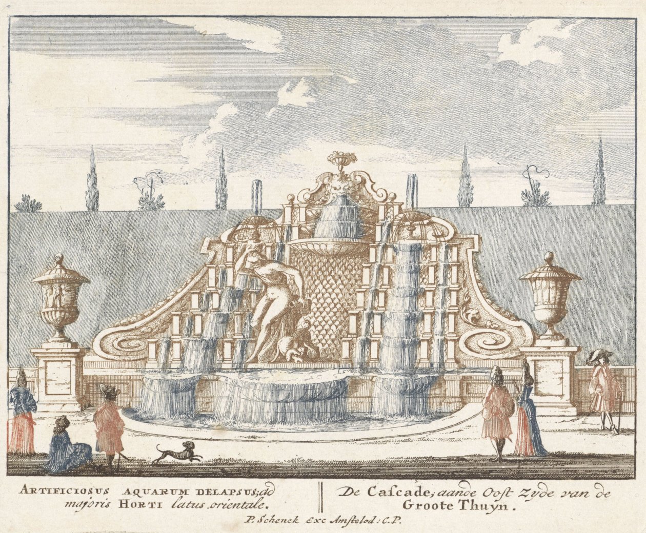 Fontana nel giardino del Palazzo Het Loo, 1694-97 da Jan I van Call