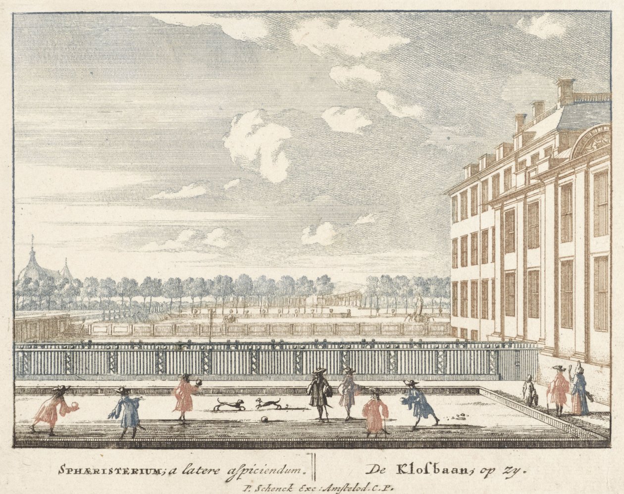Gioco di Klosbaan al Palazzo Het Loo, 1694-97 da Jan I van Call