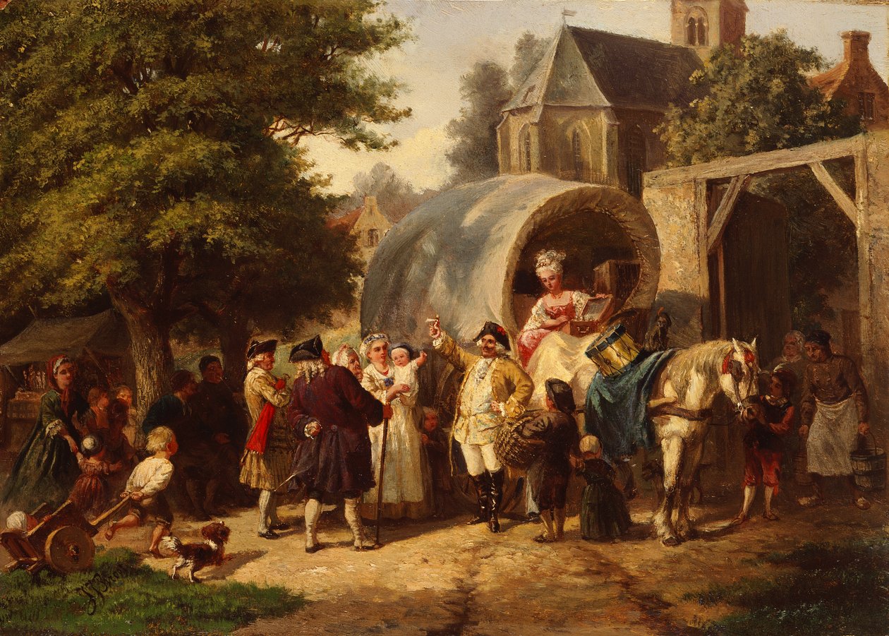 Il commesso viaggiatore (olio su tavola) da Jan Jacob Zuidema Broos