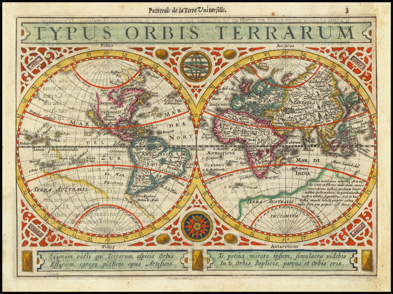 1628 Typus Orbis Terrarum da Jan Janssonius