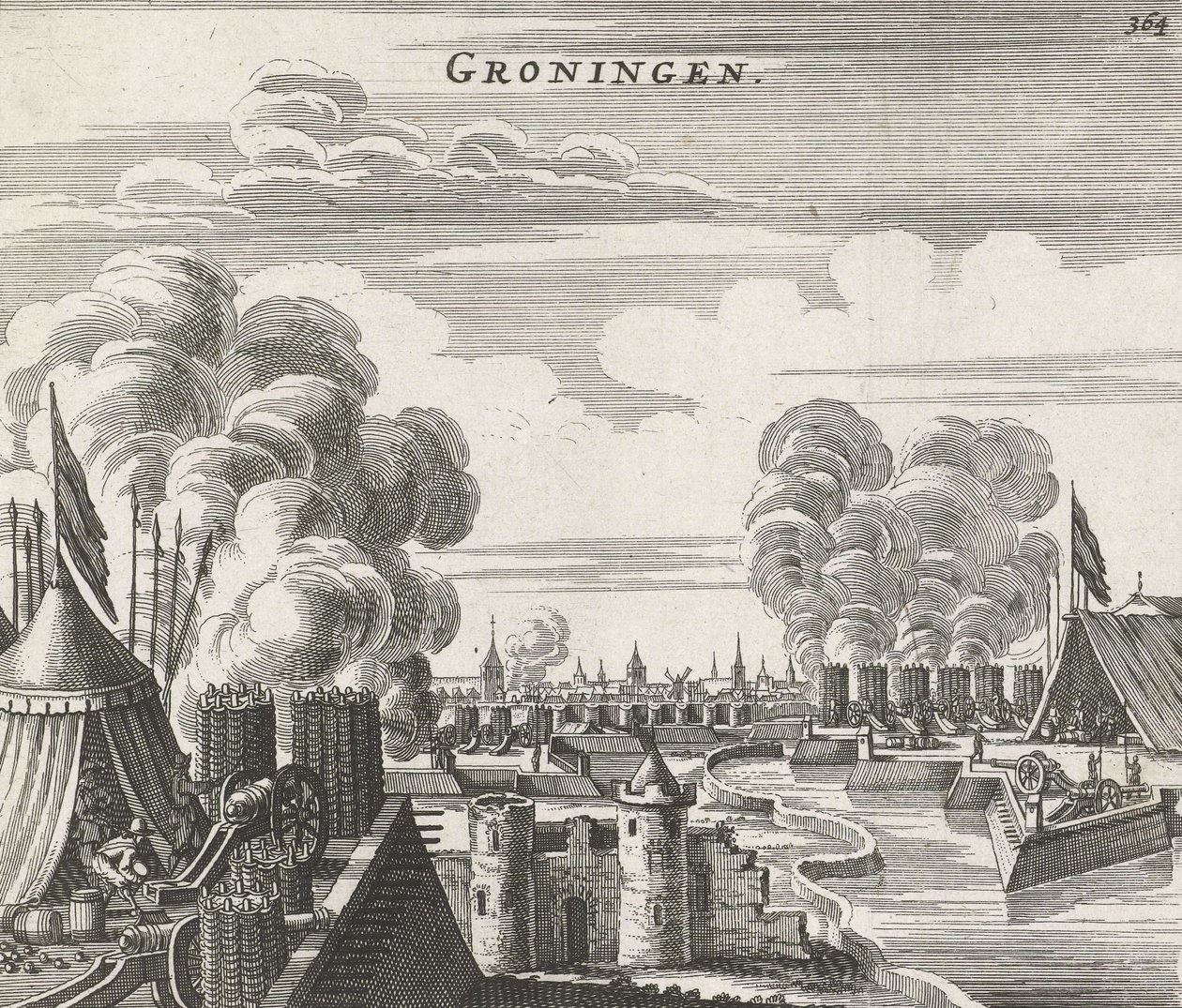 Assedio di Groninga - Assedio di Groninga (1594) da Jan Janssonius
