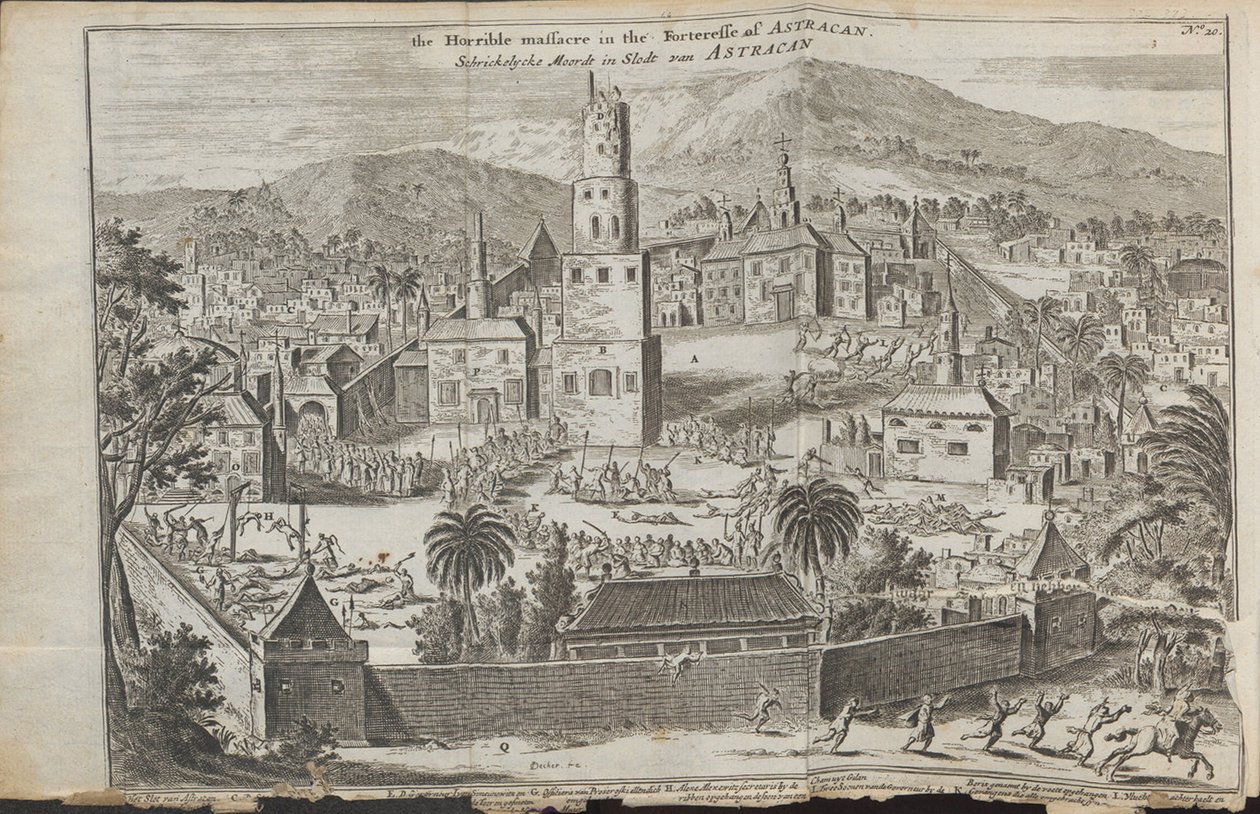 Le rivolte di Stepan Razin ad Astrakhan Da: Drie aanmerkelyke reizen, 1675 da Jan Jansz. Struys