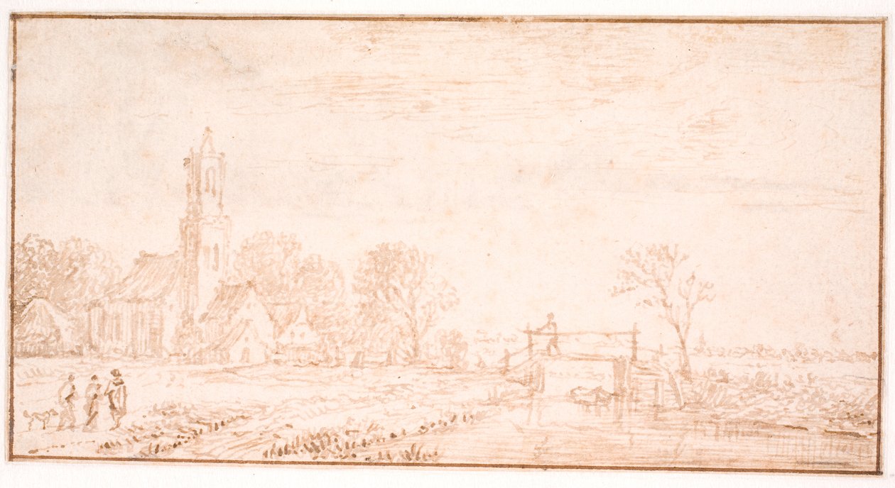 Chiesa del villaggio a Lisse da Jan Josefsz van Goyen