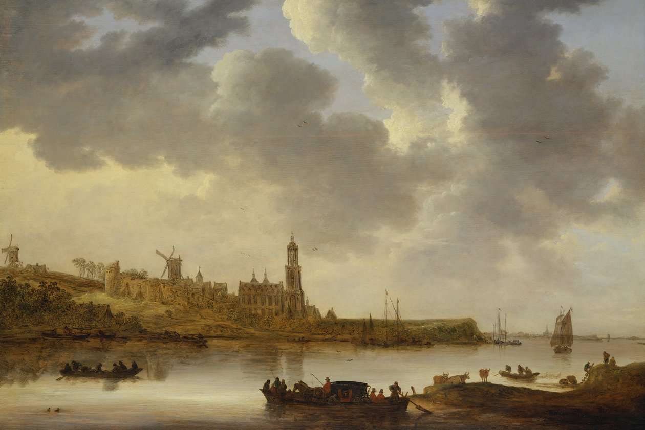 Veduta attraverso il Reno a Rhenen da Jan Josephsz van Goyen