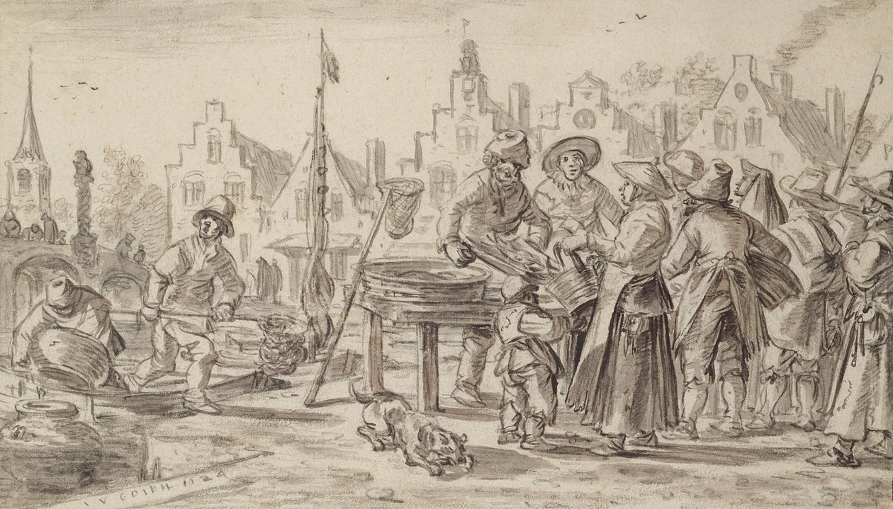 Mercato del Pesce, 1624 da Jan Josephsz van Goyen
