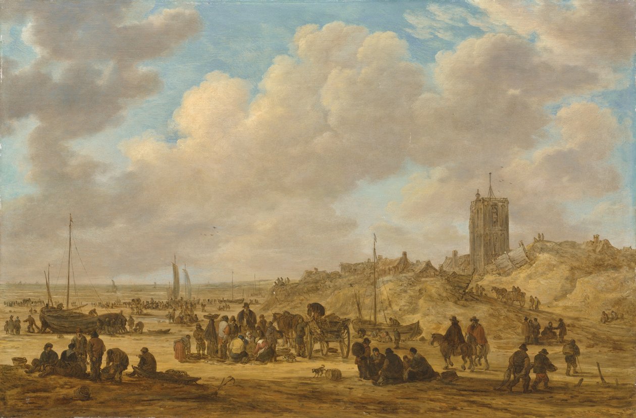 La spiaggia di Egmond-aan-Zee da Jan Josephsz van Goyen