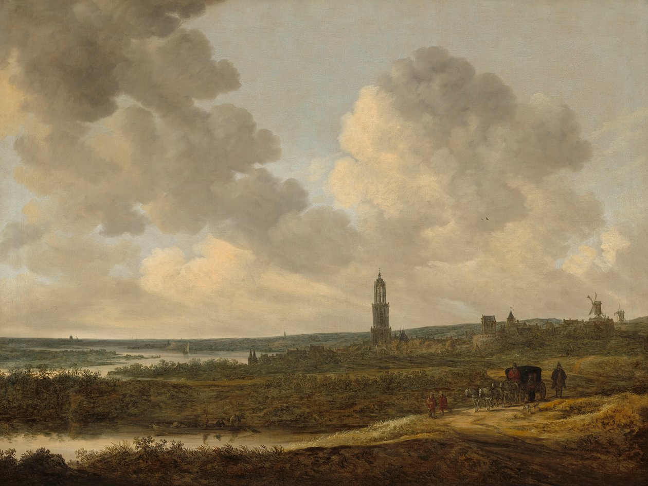 Veduta di Rhenen da Jan Josephsz van Goyen