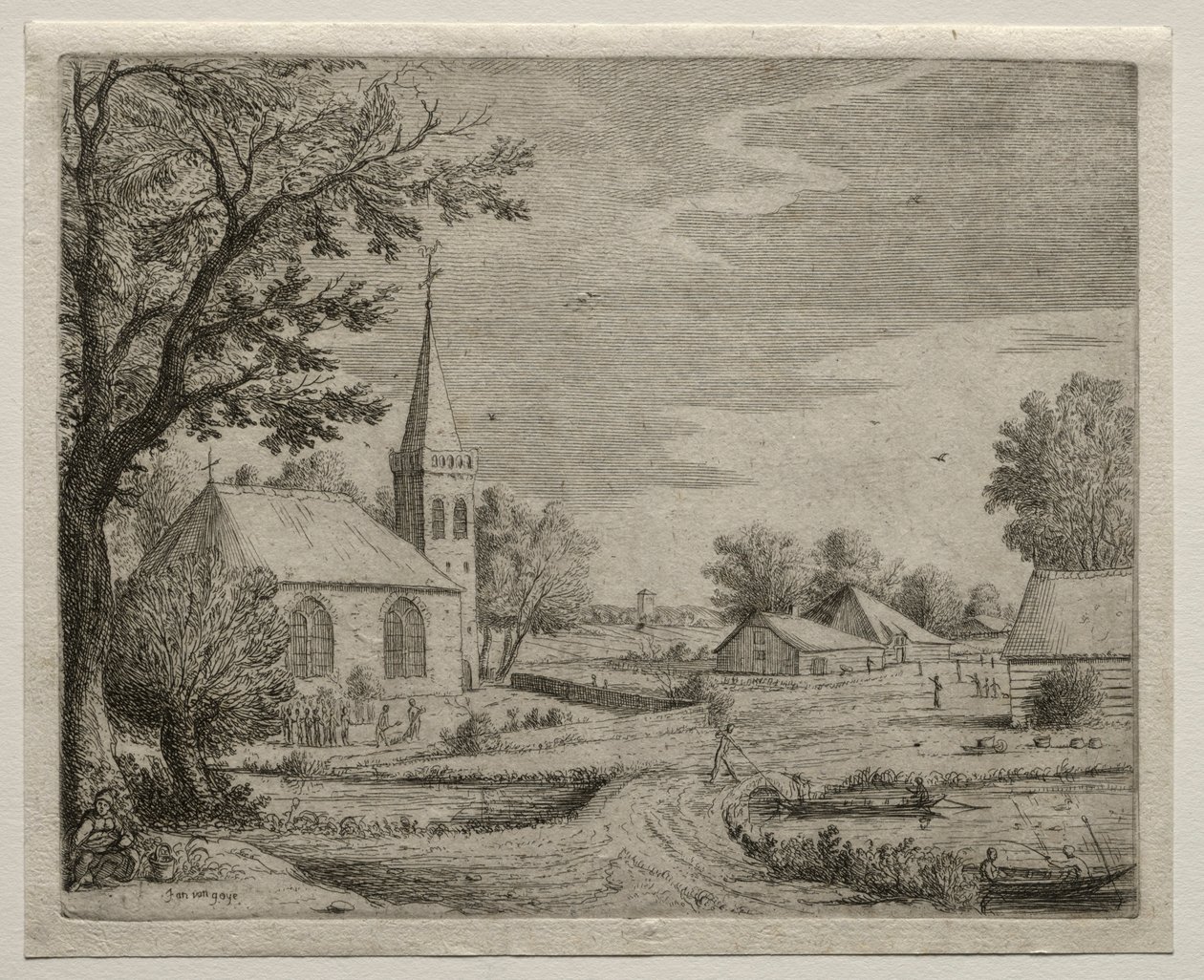 Chiesa del villaggio da Jan Josephsz van Goyen