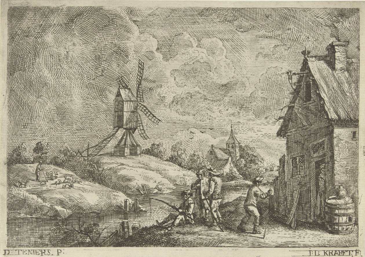 Paesaggio con locanda e mulino da Jan Lauwryn Krafft (I)
