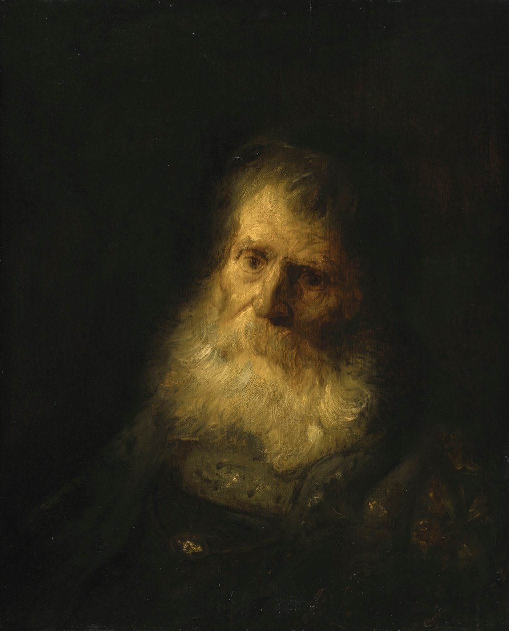 Un Tronie: La testa e le spalle di un vecchio barbuto da Jan Lievens