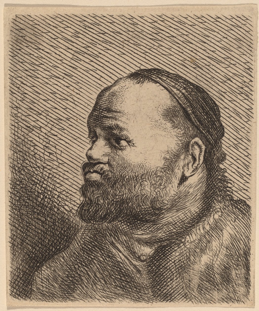 Busto di un uomo con labbra spesse da Jan Lievens